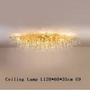 GobekUsa Crystal LED Chandelier: Modern Light Luxury Water Drop Design for Home Decor