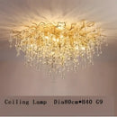 GobekUsa Crystal LED Chandelier: Modern Light Luxury Water Drop Design for Home Decor