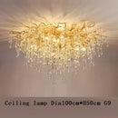GobekUsa Crystal LED Chandelier: Modern Light Luxury Water Drop Design for Home Decor