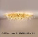 GobekUsa Crystal LED Chandelier: Modern Light Luxury Water Drop Design for Home Decor