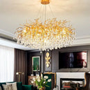 GobekUsa Crystal LED Chandelier: Modern Light Luxury Water Drop Design for Home Decor
