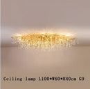 GobekUsa Crystal LED Chandelier: Modern Light Luxury Water Drop Design for Home Decor