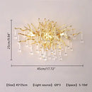 GobekUsa Crystal LED Chandelier: Modern Light Luxury Water Drop Design for Home Decor