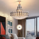 GobekUsa Crystal LED Oval Round Chandelier Hanging Lamp - Dimmable Ceiling Pendant