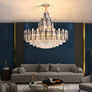 GobekUsa Crystal LED Oval Round Chandelier Hanging Lamp - Dimmable Ceiling Pendant