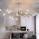 GobekUsa Crystal LED Chandelier: Modern Nordic Design Copper Ceiling Light Fixture