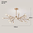 GobekUsa Crystal LED Chandelier: Modern Nordic Design Copper Ceiling Light Fixture