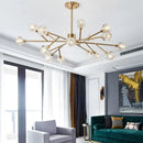 GobekUsa Crystal LED Chandelier: Modern Nordic Design Copper Ceiling Light Fixture