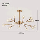 GobekUsa Crystal LED Chandelier: Modern Nordic Design Copper Ceiling Light Fixture
