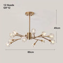 GobekUsa Crystal LED Chandelier: Modern Nordic Design Copper Ceiling Light Fixture