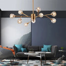 GobekUsa Crystal LED Chandelier: Modern Nordic Design Copper Ceiling Light Fixture