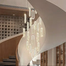 GobekUsa Crystal LED Chandelier: Modern Luxury Long Lighting Fixtures for Living Room Staircase