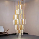 GobekUsa Crystal LED Chandelier: Stylish Lighting for Staircase & Living Room