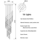 GobekUsa Crystal LED Chandelier: Stylish Lighting for Staircase & Living Room