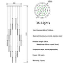 GobekUsa Crystal LED Chandelier: Stylish Lighting for Staircase & Living Room