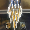 GobekUsa Crystal LED Chandelier: Stylish Lighting for Staircase & Living Room