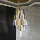 GobekUsa Crystal LED Chandelier: Stylish Lighting for Staircase & Living Room