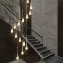 GobekUsa Crystal LED Chandeliers: Luxury Long Staircase Hanging Lights for Living Room Lobby