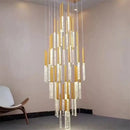 GobekUsa Crystal LED Chandelier for Staircase & Living Room
