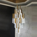 GobekUsa Crystal LED Chandelier for Staircase & Living Room