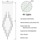 GobekUsa Crystal LED Chandelier for Staircase & Living Room