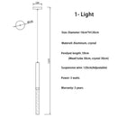 GobekUsa Crystal LED Chandelier for Staircase & Living Room
