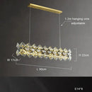GobekUsa Crystal Round Chandelier: Modern Dining Room Lighting Fixture, Nordic Style Decoration