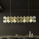 GobekUsa Crystal Round Chandelier: Modern Dining Room Lighting Fixture, Nordic Style Decoration