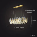 GobekUsa Crystal Round Chandelier: Modern Dining Room Lighting Fixture, Nordic Style Decoration