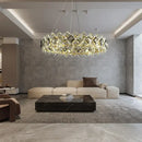 GobekUsa Crystal Round Chandelier: Modern Dining Room Lighting Fixture, Nordic Style Decoration