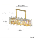 GobekUsa Crystal Round Chandelier Gold LED Modern Lustres for Living Room