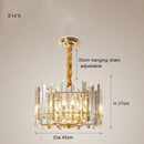 GobekUsa Crystal Round Chandelier Gold LED Modern Lustres for Living Room