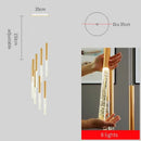 GobekUsa Crystal Staircase Chandelier - Modern Gold LED Lighting for Living Room