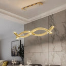 GobekUsa Crystal Strip Chandelier: Modern Minimalist Ceiling Light for Artistic Indoor Lighting