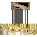 GobekUsa Crystal Strip Chandelier: Modern Minimalist Ceiling Light for Artistic Indoor Lighting