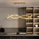 GobekUsa Crystal Strip Chandelier: Modern Minimalist Ceiling Light for Artistic Indoor Lighting
