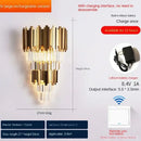 GobekUsa Crystal Wall Lamp: Modern Luxury Wireless Rechargeable Sconce Light for Bedroom & Living Room