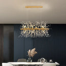 GobekUsa Dandelion LED Chandelier, Modern Crystal Stainless Steel Ceiling Light