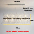 GobekUsa Dandelion LED Chandelier, Modern Crystal Stainless Steel Ceiling Light