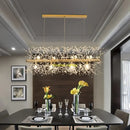 GobekUsa Dandelion LED Chandelier, Modern Crystal Stainless Steel Ceiling Light
