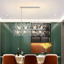 GobekUsa Dandelion LED Chandelier, Modern Crystal Stainless Steel Ceiling Light