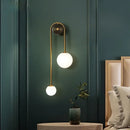 GobekUsa Glass Ball LED Wall Lamp: Modern Round Gold Iron Light for Bedroom, Living Room
