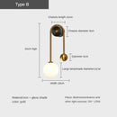GobekUsa Glass Ball LED Wall Lamp: Modern Round Gold Iron Light for Bedroom, Living Room