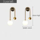 GobekUsa Glass Ball LED Wall Lamp: Modern Round Gold Iron Light for Bedroom, Living Room