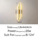 GobekUsa LED Strip Wall Lamp Luxury Loft Decor Bedroom Bedside Aisle Light