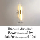 GobekUsa LED Strip Wall Lamp Luxury Loft Decor Bedroom Bedside Aisle Light