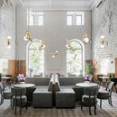 GobekUsa Designer Molecule Chandelier: LED Dimmable Chrome Gold Lighting 2025 Trend