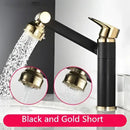 GobekUsa Gold Multifunction Bathroom Sink Faucet Hot Cold Water Mixer Deck Mounted