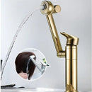 GobekUsa Gold Multifunction Bathroom Sink Faucet Hot Cold Water Mixer Deck Mounted