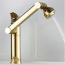 GobekUsa Gold Multifunction Bathroom Sink Faucet Hot Cold Water Mixer Deck Mounted